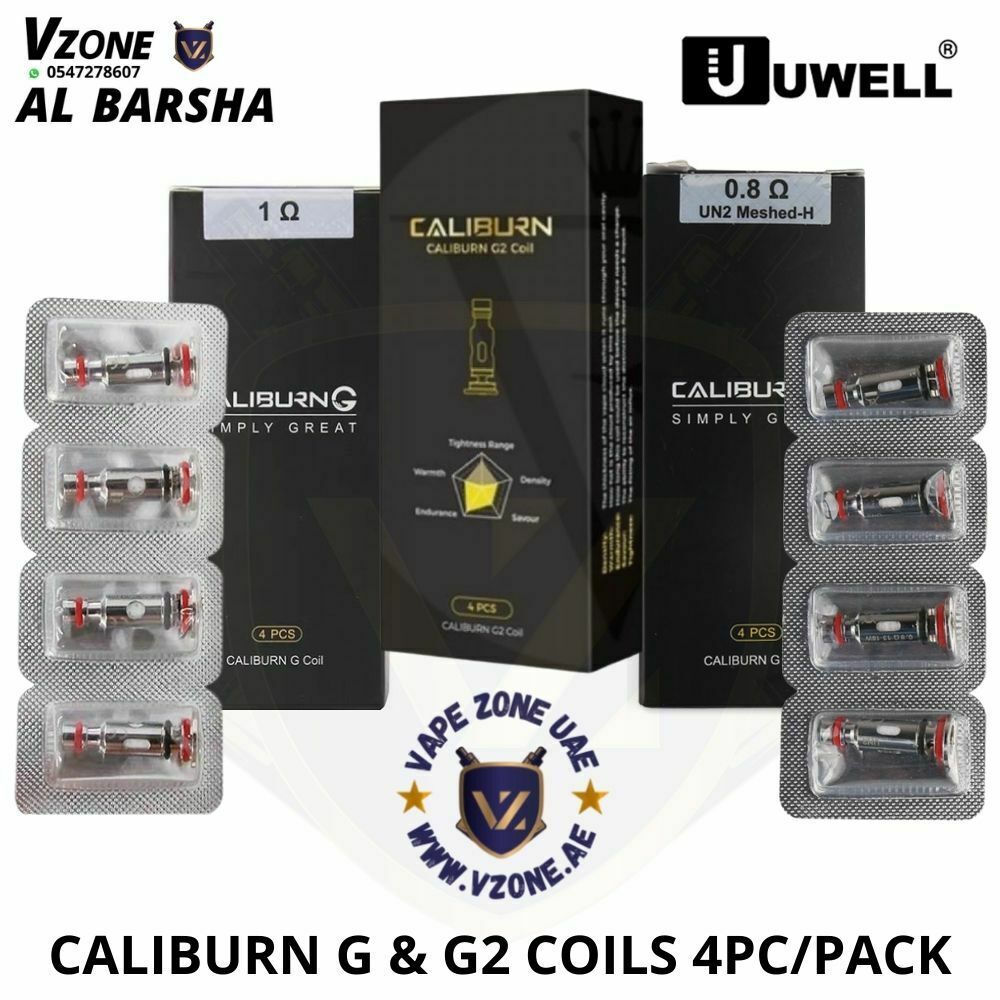 Uwell Caliburn G & G2 Replacement Coils 4pc/pack, Vape,Electric cigrate,Vape zone,Vape dubai,Vape in dubai,Best vape,Best vape in dubai,Dubai vape shop,Vape shop